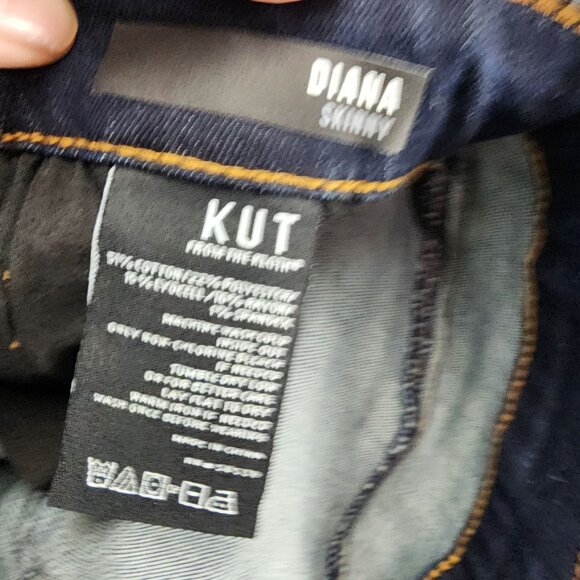 Kut From The Kloth Jeans Womens 6 Diana Dark Wash Stretch Mid Rise Skinny *NWT* - Picture 14 of 16